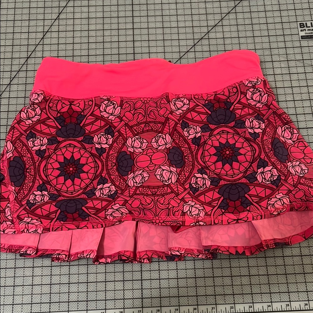 lululemon athletica Vibrant Pink Patterned Mini Skirt